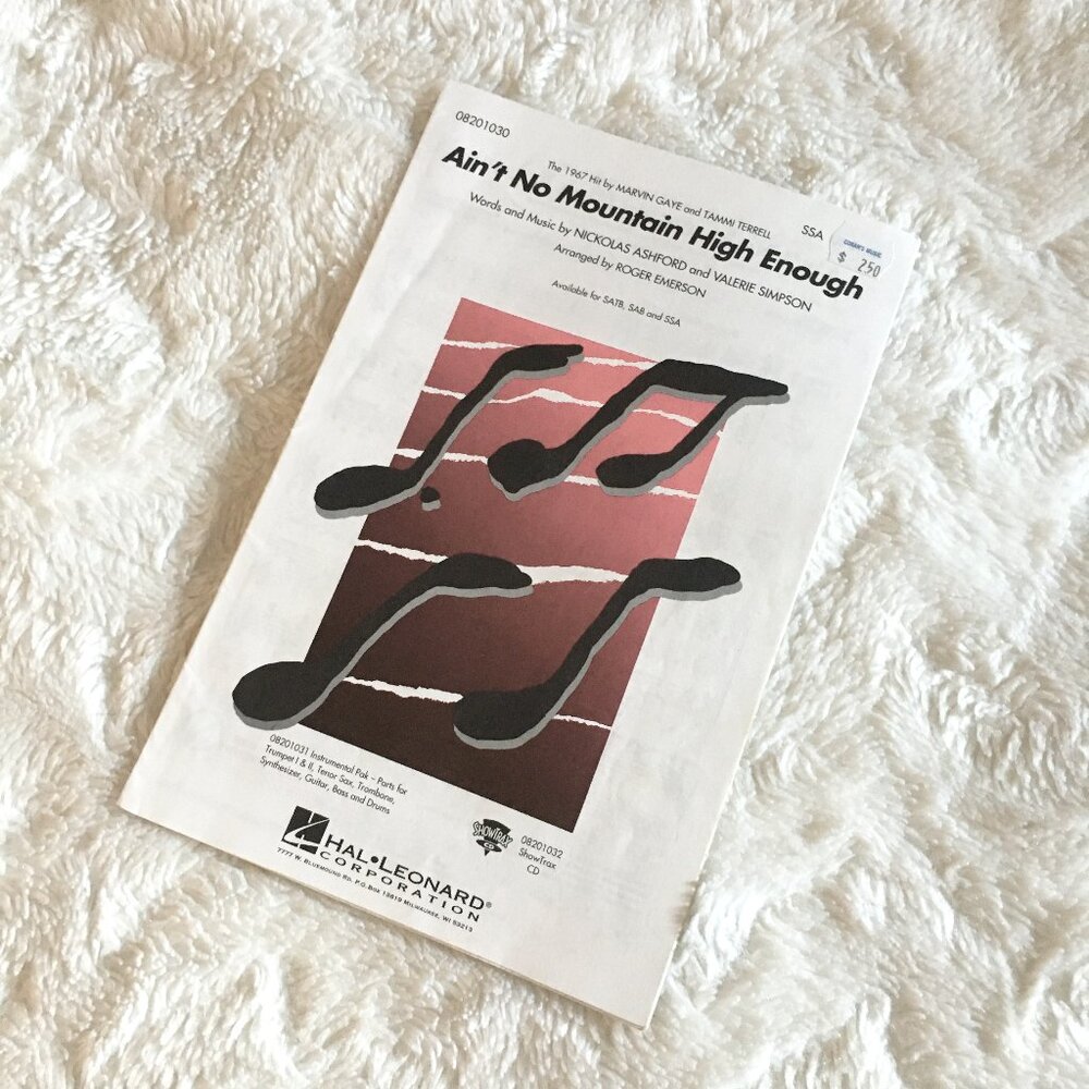 5/$25 'Ain't No Mountain High Enough' Pop Hit Vocal Arrangement Music Sheets